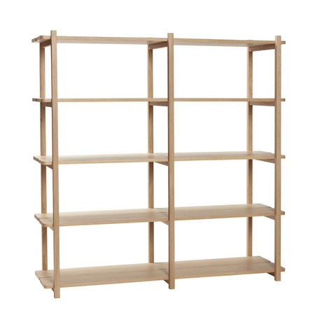 Double shelf HÜBSCH MASON natural size L