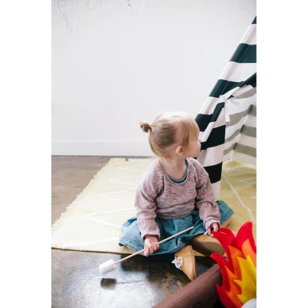 Dywan bawełniany Lorena Canals AZTECA żółty 160 x 120 cm