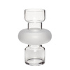 Glass vase HÜBSCH FROSTED transparent