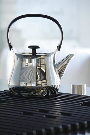 ALESSI Cha Silver-Black Teapot and Teapot