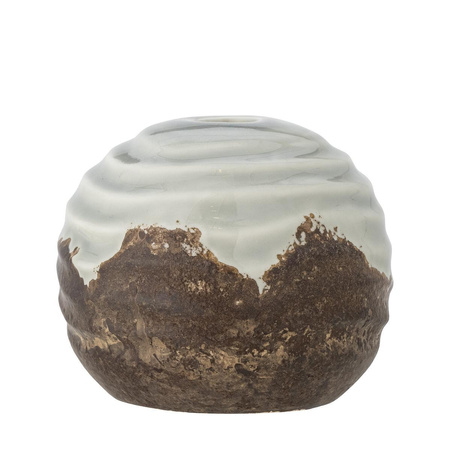 Paula Candle Holder, Brown, Stoneware