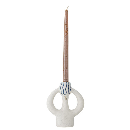 Hatty Candle Holder, Blue, Stoneware