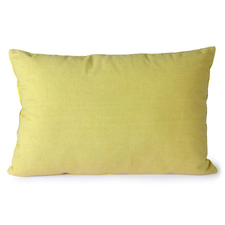 Striped velvet cushion yellow/green (40x60)