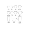 70s ceramics: café cups java (set of 4)