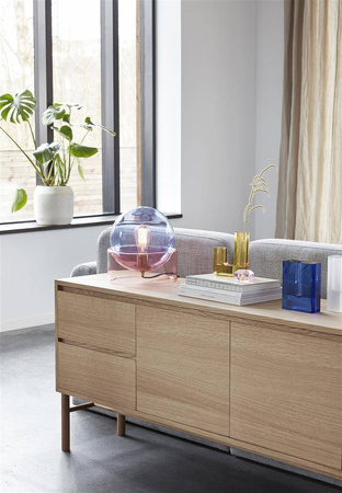 Glass vase HÜBSCH FROSTED gray