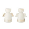 Faella Votive & Candle Holder, White, Stoneware