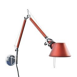 Lampa ścienna Artemide Tolomeo Micro czerwona
