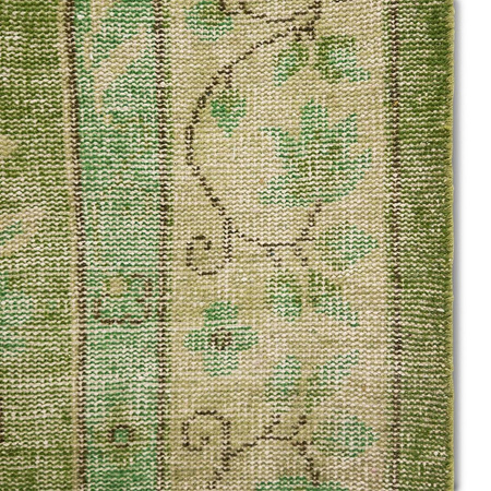 Wool knotted rug green (200x300)