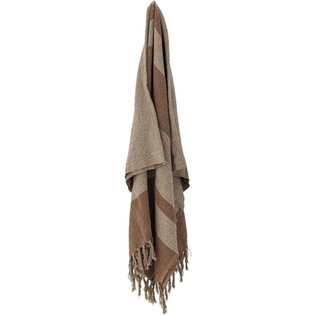 Temi Throw, Brown, Recycled Cotton