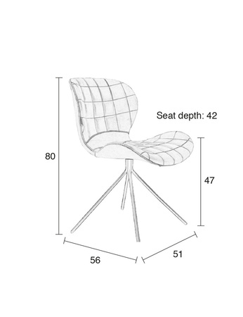 Krzesło Zuiver OMG brązowe (outlet)