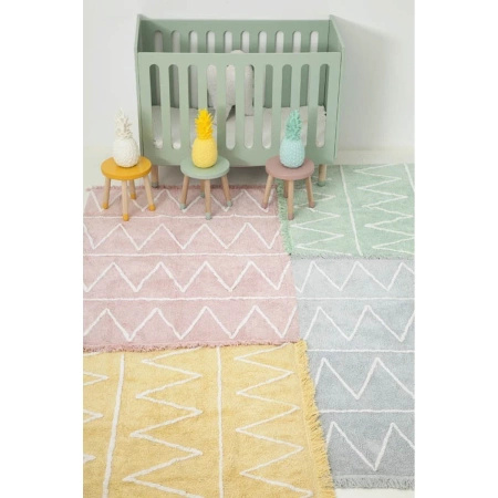 Dywan bawełniany Lorena Canals AZTECA żółty 160 x 120 cm