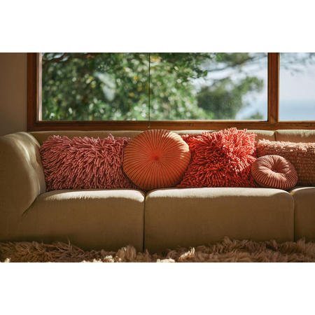 Round ripple cushion burgundy (35x35cm)