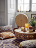 BLOOMINGVILLE PANSY cushion brown