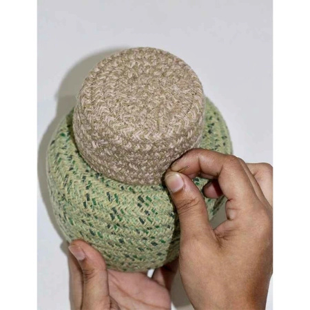 Kosz Lorena Canals TREE zielono beżowy