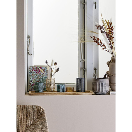 Sanga Tray w/Votive, Blue, Glass