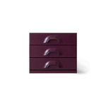 Chest of 3 drawers, mulberry