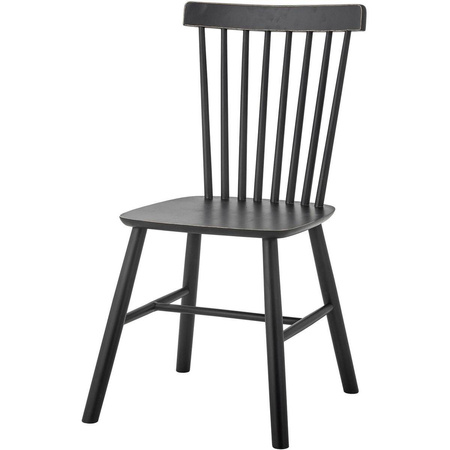 Mill Dining Chair, Black, Rubberwood