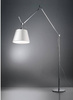 Lampa podłogowa Artemide Tolomeo Mega 42 cm srebrna ze ściemniaczem