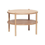 Oak round table with shelf Hűbsch natural