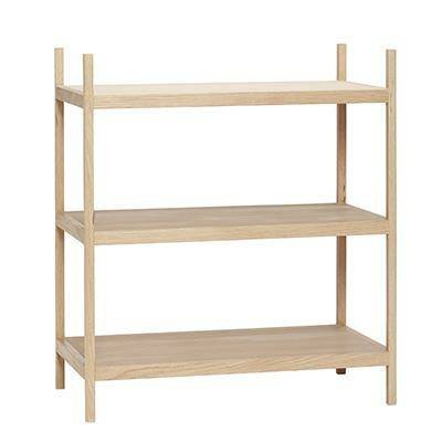 Standing shelf with 3 shelves HÜBSCH NATURE natural
