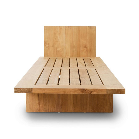 Leżanka ogrodowa z drewna tekowego hkliving TEAK wielokolorowa