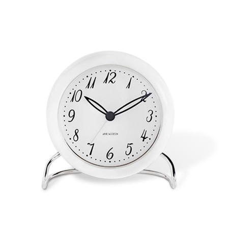LK Table clock Ø11 cm white
