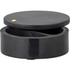 Manja Jar w/Lid, Black, Soapstone