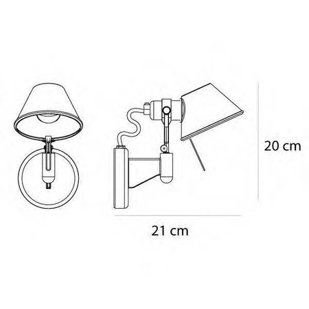 Lampa Artemide Tolomeo Faretto Micro srebrna