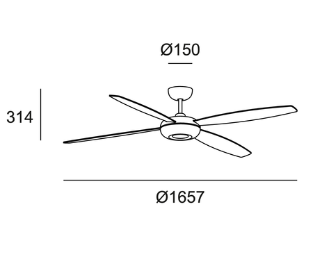 LEDS C4 KUDARI ceiling fan white