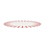 Porcelanowy talerz ALESSI DELIGHT biało czerwona