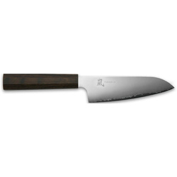 Nóż santoku mały YAXELL HANA 12.5 cm/5" brązowy
