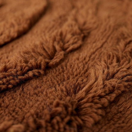 Round woolen rug mahogany (150x150cm)