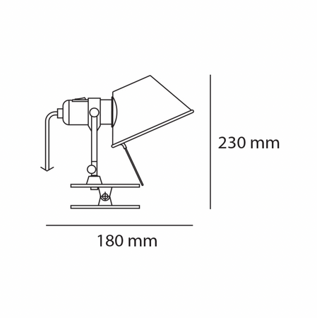 Lampa Artemide Tolomeo Pinza srebrna