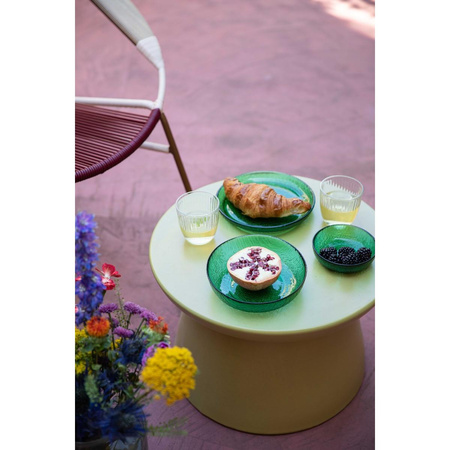 Earthenware side table XL, green