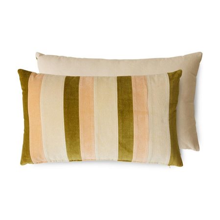 Striped velvet cushion Fields (60x35cm)