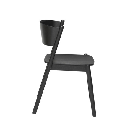 Oblique Dining Chair Black