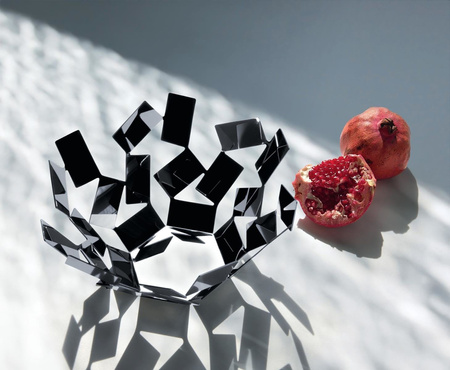 ALESSI Stanza Dello Scirocco steel basket large silver