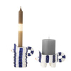 Caty Candle Holder, Blue, Stoneware