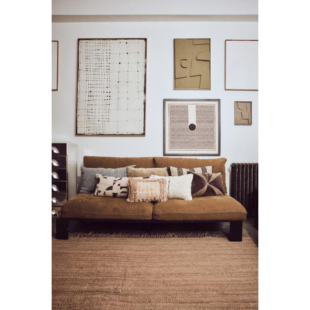 Velvet brown cushion (50x30cm)