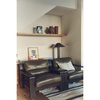 Natural wool striped cushion (50x30cm)
