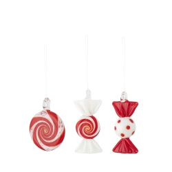 Zestaw 3 cukierków Bloomingville FESTIVE czerwonych