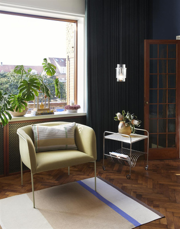 Wózek Hübsch WAVE srebrno biał