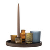 Sanga Tray w/Votive, Brown, Glass