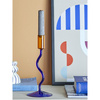 Ada Candle Holder, Blue, Glass