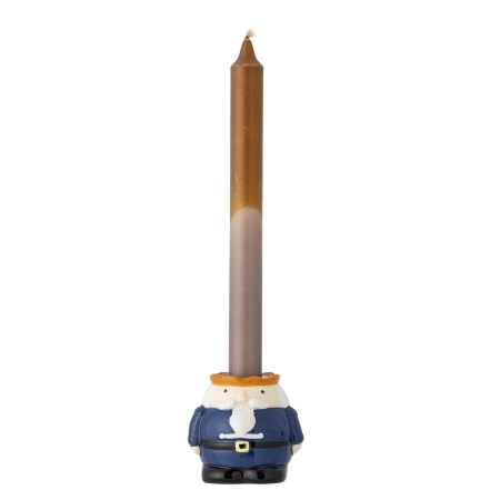 Feast Candle Holder, Blue, Stoneware
