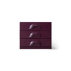 Chest of 3 drawers, mulberry