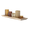 Sanga Tray w/Votive, Brown, Glass