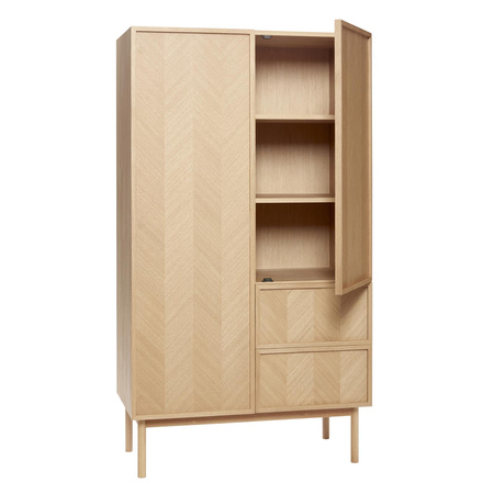 HÜBSCH HERRINGBONE cabinet natural size L