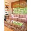 Mirror block coffee table clear (120x80cm)