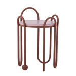 Whimsica Side Table, Red, Metal